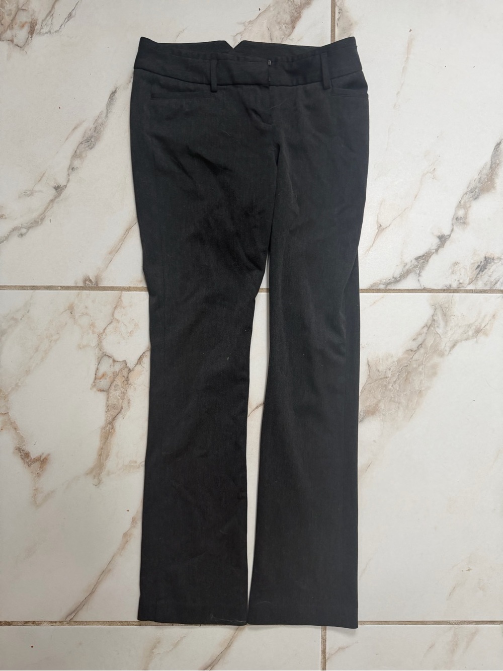 Express Dark Gray Women's Straight-Leg Dress Pants